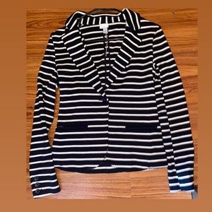 Black And White Striped Blazer